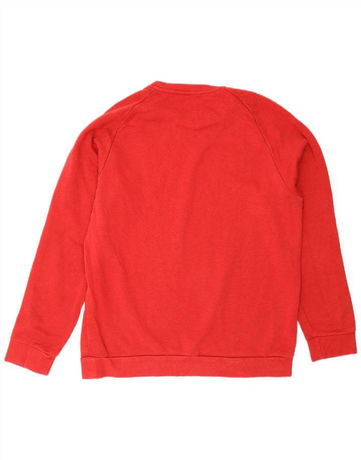 Adidas Mens Sweatshirt Jumper Large Red Cotton