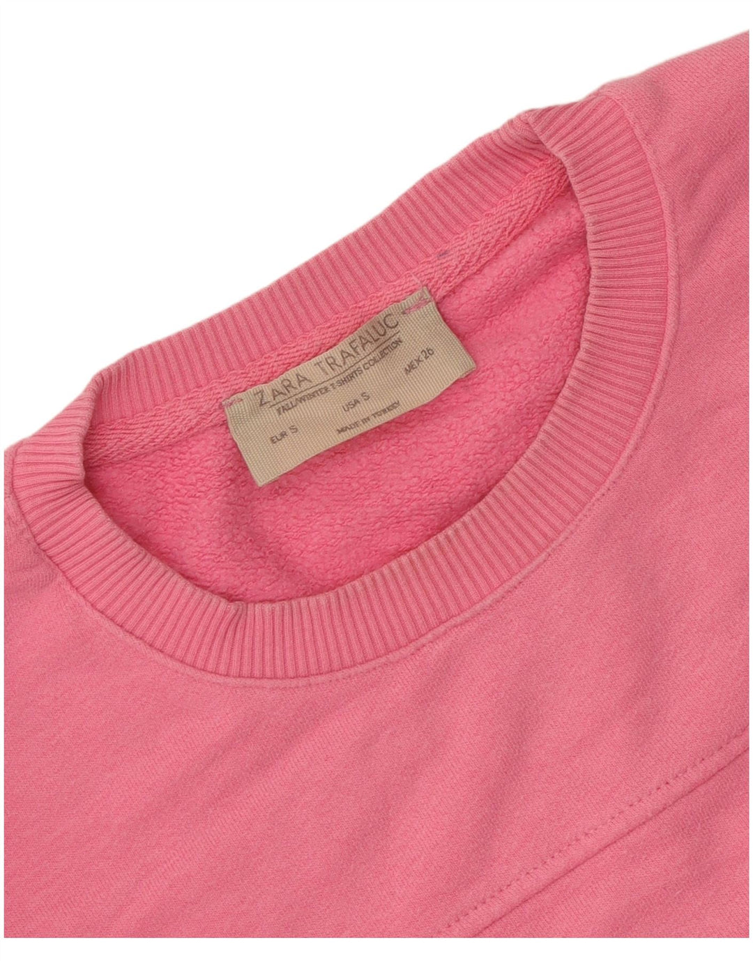 Zara Womens Oversized Sweatshirt Jumper UK 10 Small Pink