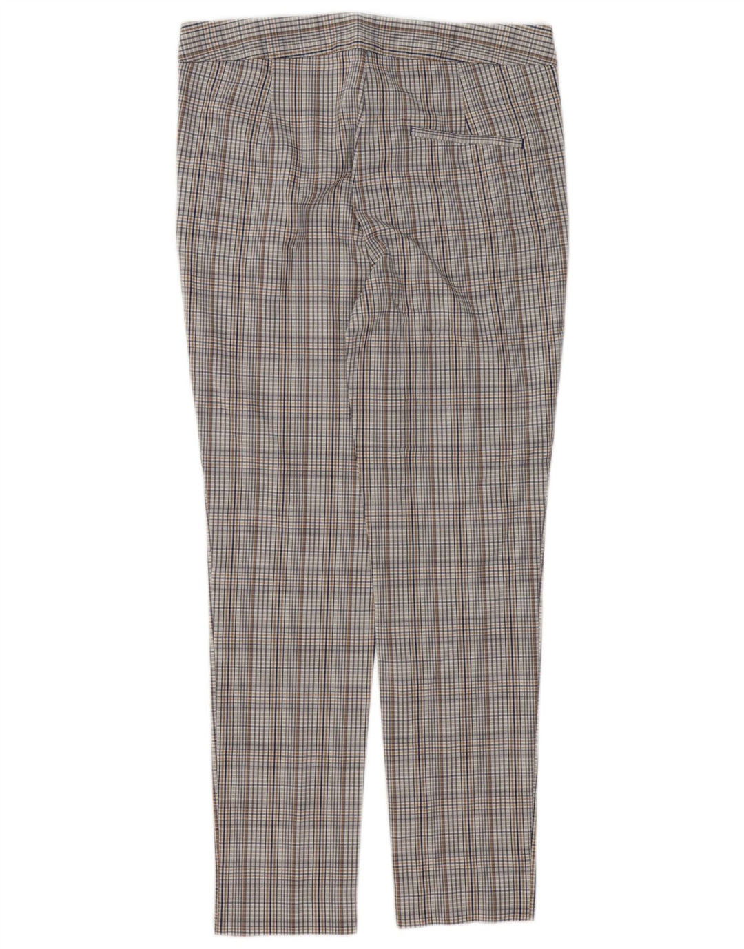 Zara Womens Slim Chino Trousers Medium W30 L27 Grey Check Viscose