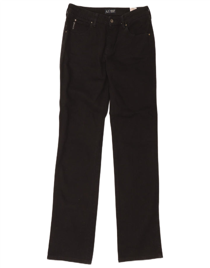 Armani Womens Straight Jeans W29 L33 Black Cotton