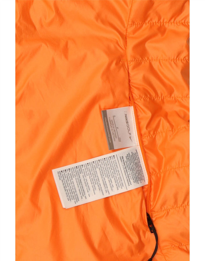 Nike Womens Reversible Gilet UK 10 Small Orange Polyester
