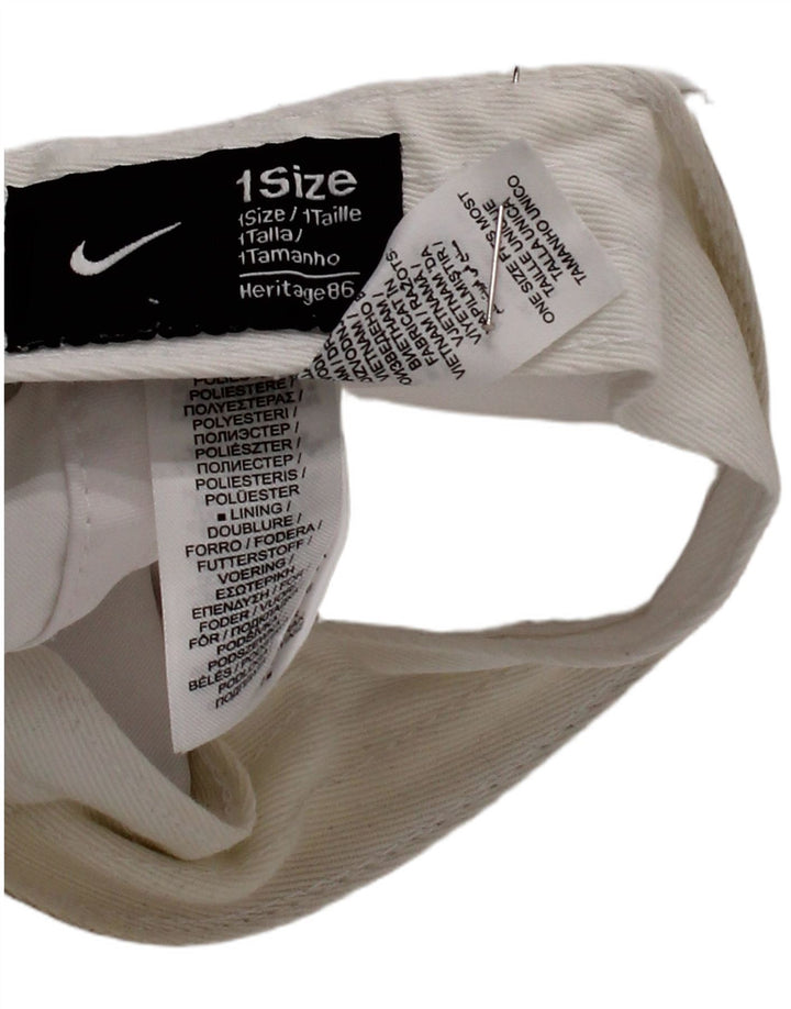 Nike Mens Heritage Baseball Cap One Size White Polyester