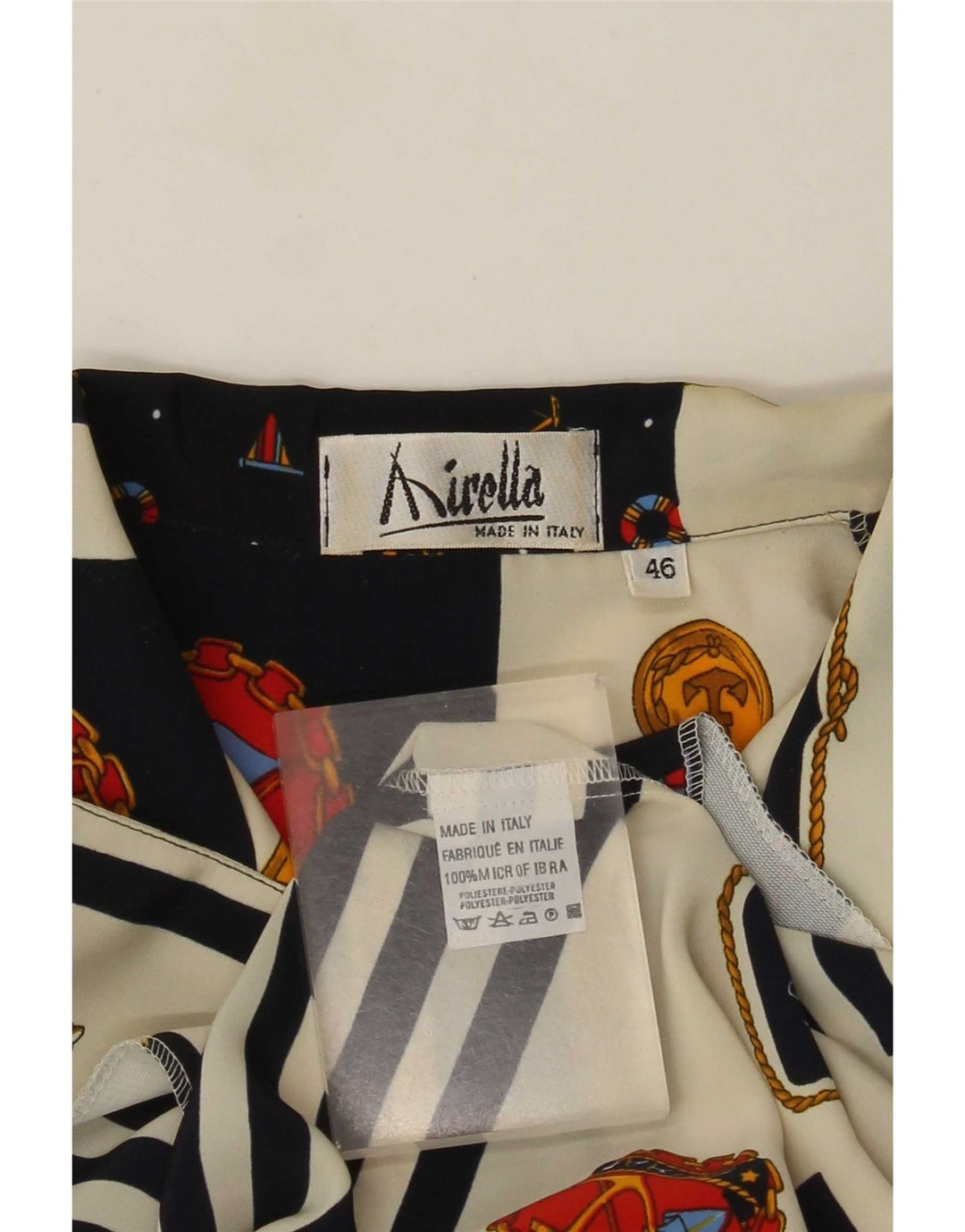 Mirella Chemisier Femme IT 46 Large Multicolore Patchwork Nautique