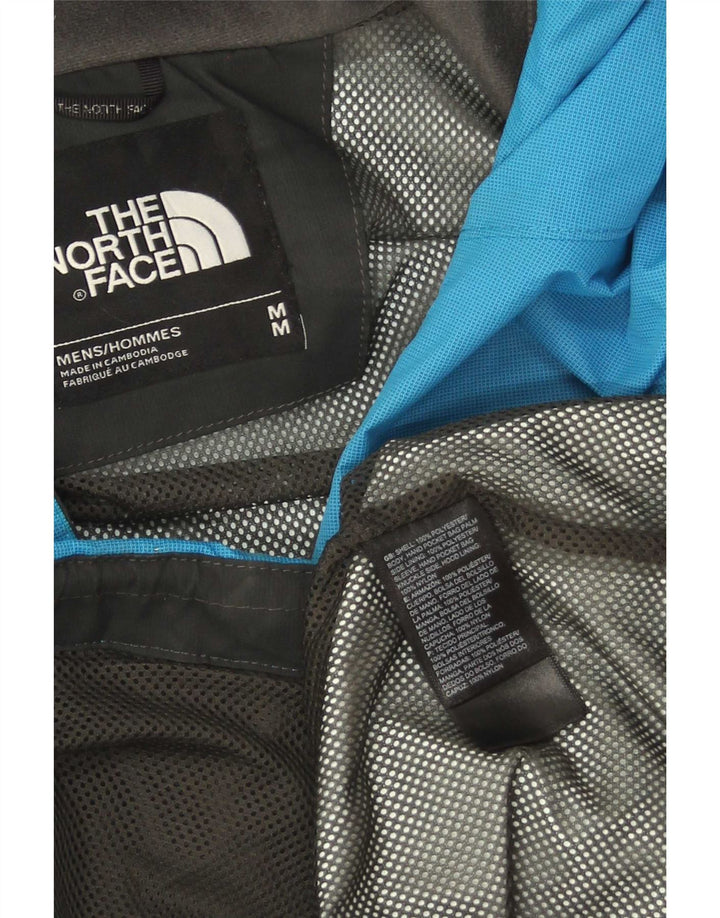The North Face Mens Hooded Rain Jacket UK 38 Medium Blue Polyester