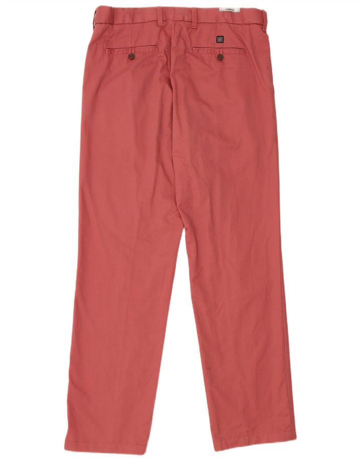 Marks & Spencer Mens Regular Fit Chino Trousers W34 L31 Red Cotton