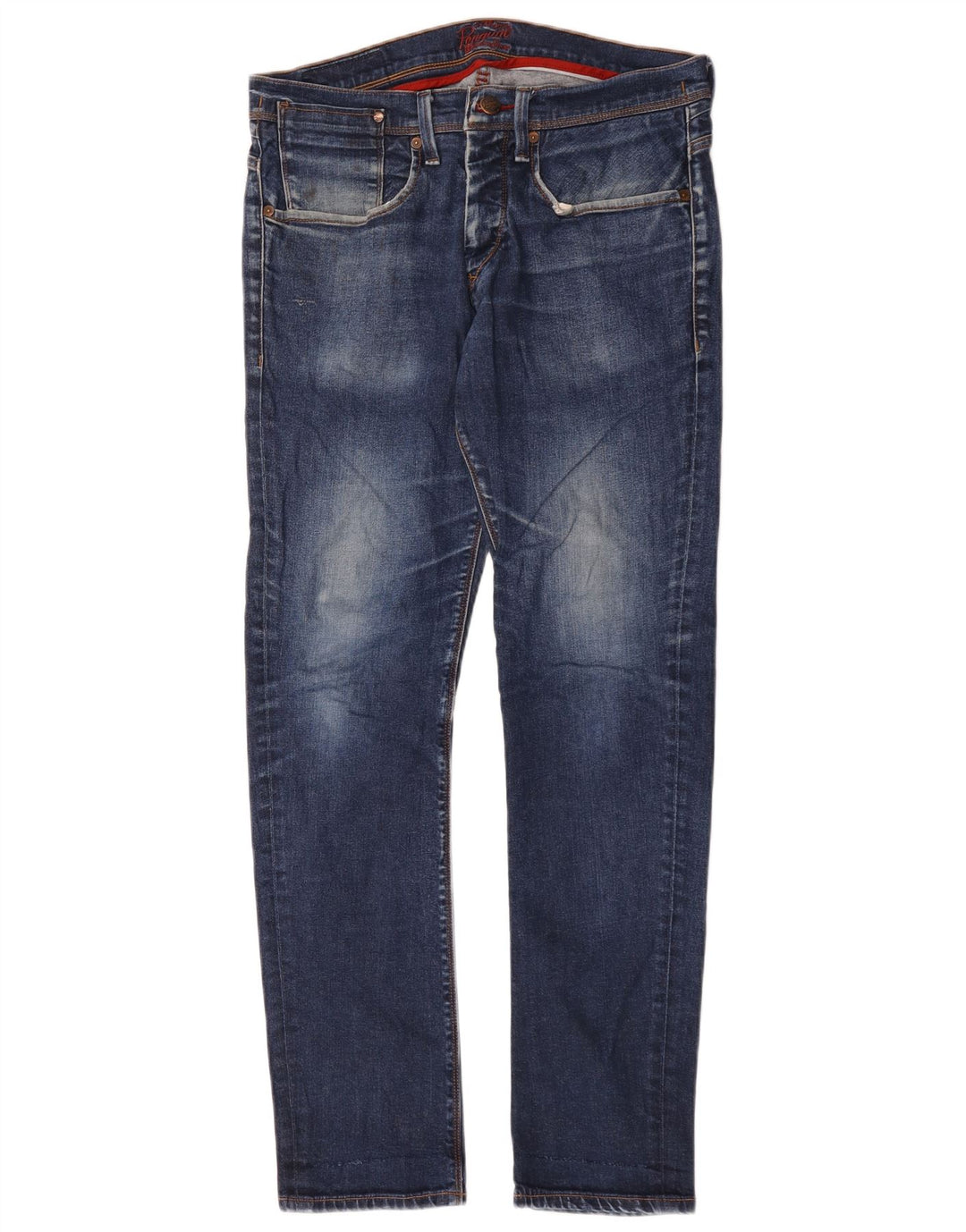 Penguin Herre Slim Jeans W32 L32 Blå Bomuld