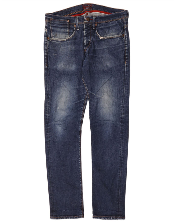 Penguin Herre Slim Jeans W32 L32 Blå Bomuld