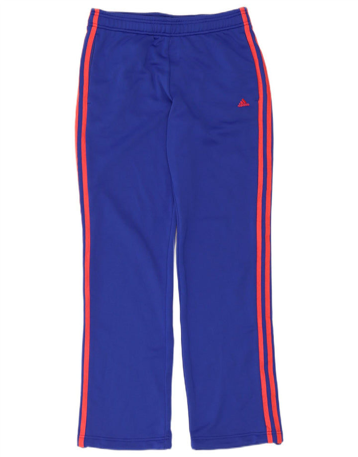Adidas Womens Climalite Tracksuit Trousers UK 8/10 Small Blue Polyester