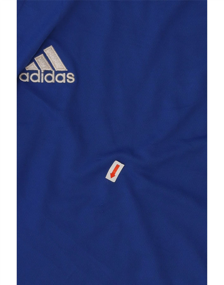 T-shirt ADIDAS da uomo Climalite Top grande in poliestere color block blu
