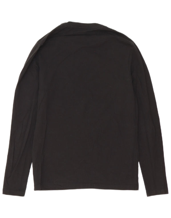 Hugo Boss Mens Top Long Sleeve Small Black Cotton