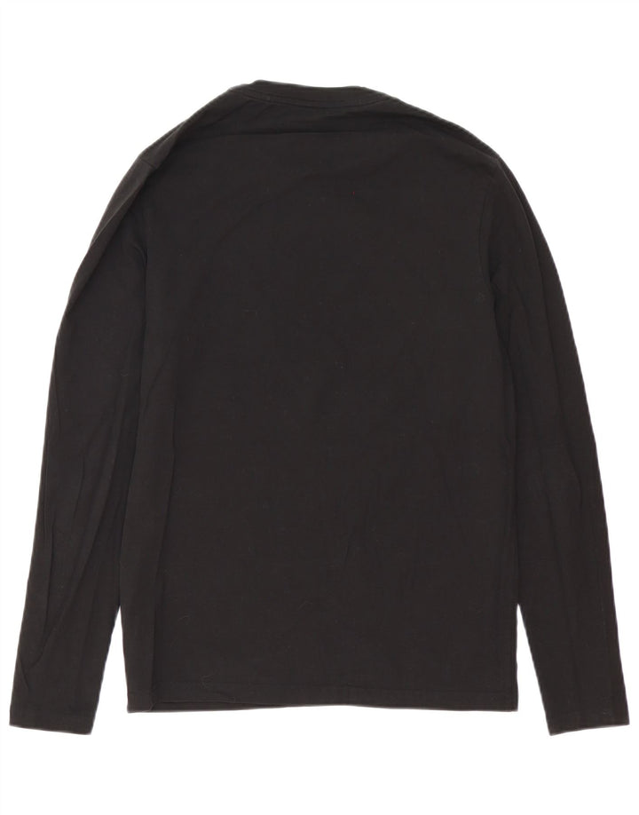 Hugo Boss Mens Top Long Sleeve Small Black Cotton