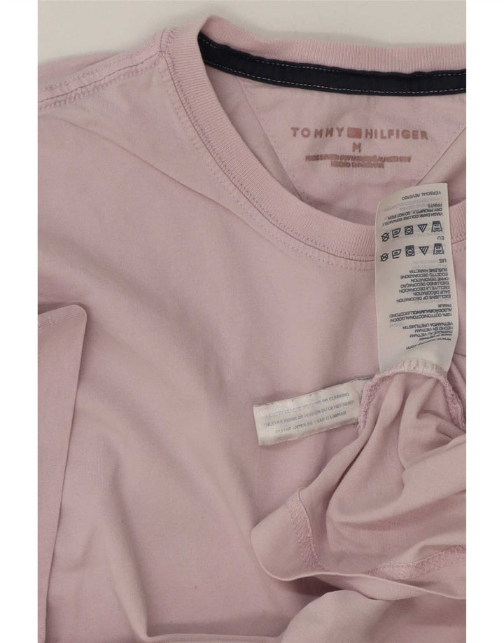 Camiseta masculina Tommy Hilfiger Top médio algodão rosa