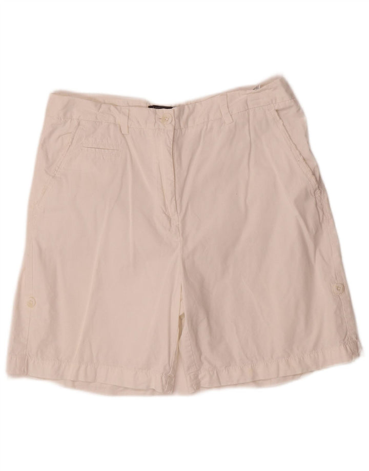 Marks & Spencer Womens Chino Shorts UK 12 Medium W30 Off White Cotton