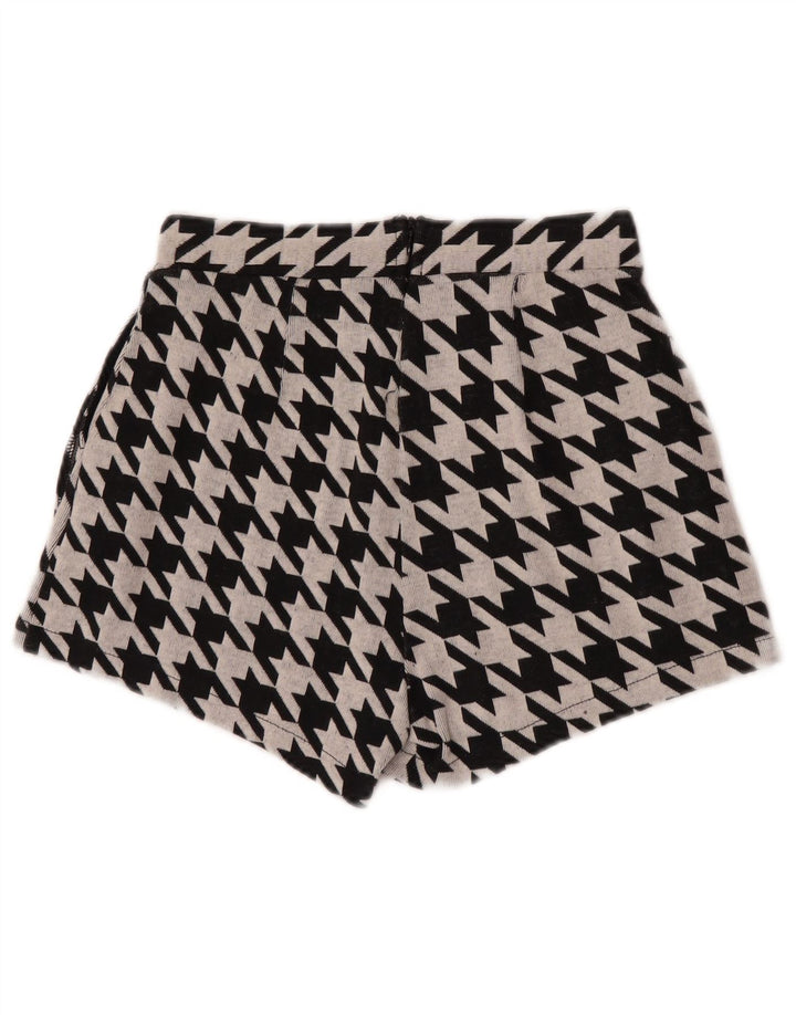 Zara Womens Trafaluc Casual Shorts Small W26 Black Houndstooth