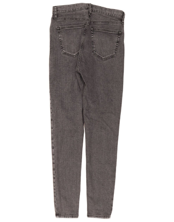 Topshop Damen Jamie Skinny Jeans UK 12 Medium W30 L29 Grau Baumwolle