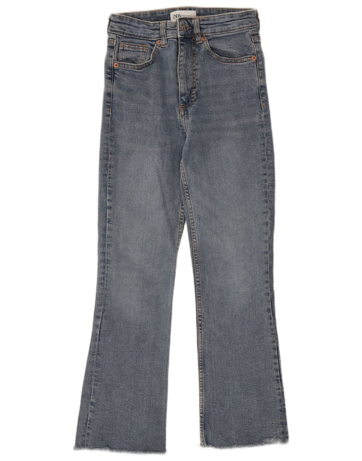 Zara Womens Flared Jeans EU 34 2XS W24 L25 Blue