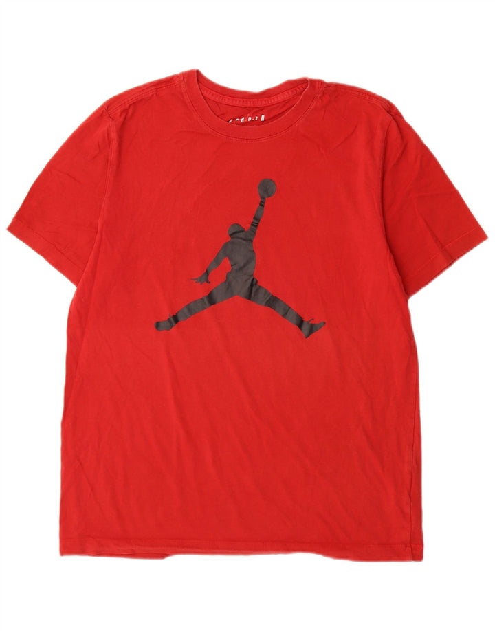 T-shirt grafica da uomo Jordan Top in cotone rosso medio
