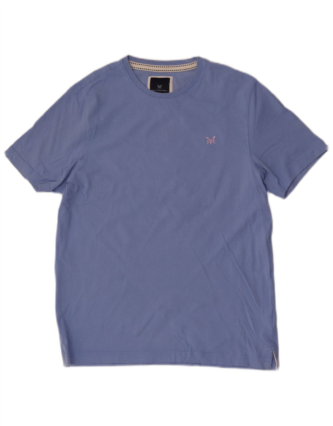 CREW CLOTHING Herre T-Shirt Top Medium Blue Bomuld