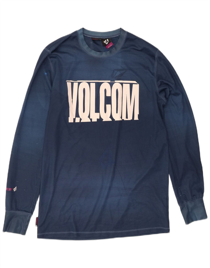 Volcom Mens Graphic Top Long Sleeve Small Navy Blue