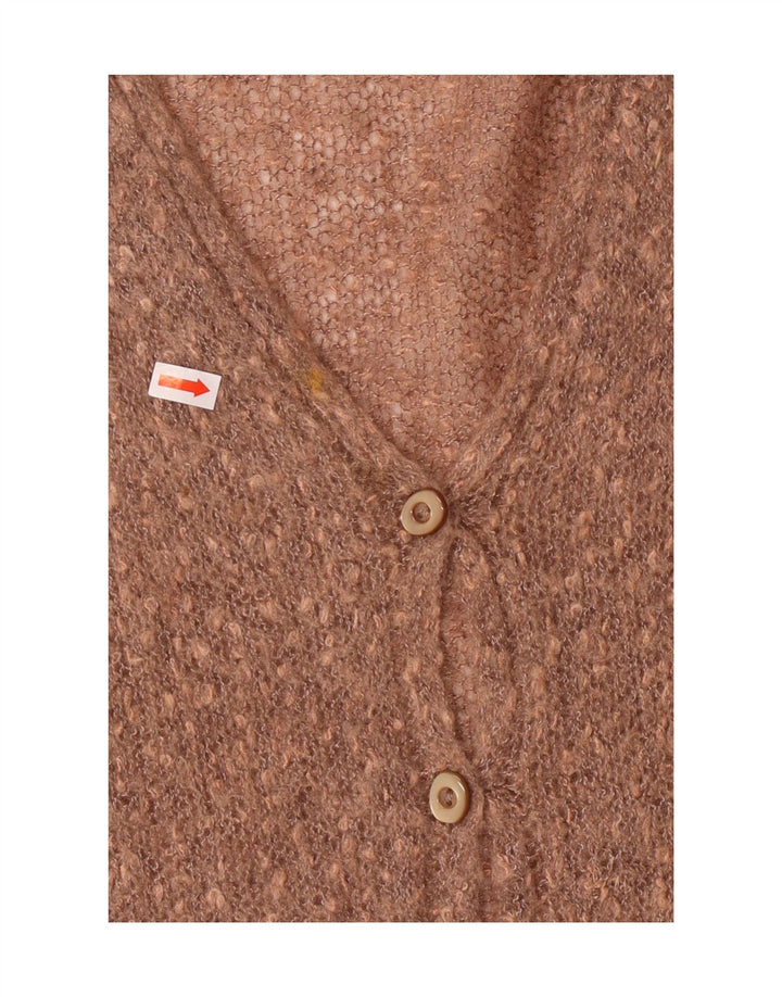 VINTAGE Womens Cardigan Sweater UK 16 Large Brown Vintage Vintage and Second-Hand Vintage from Messina Hembry 