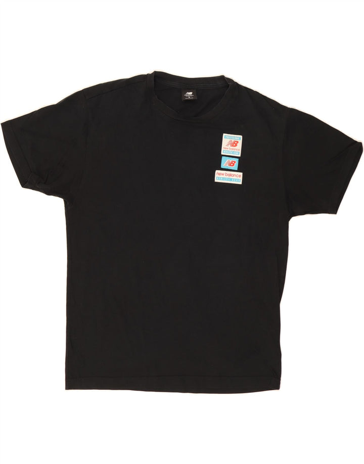 NEW BALANCE Mens T-Shirt Top Small Black Cotton Vintage New Balance and Second-Hand New Balance from Messina Hembry 