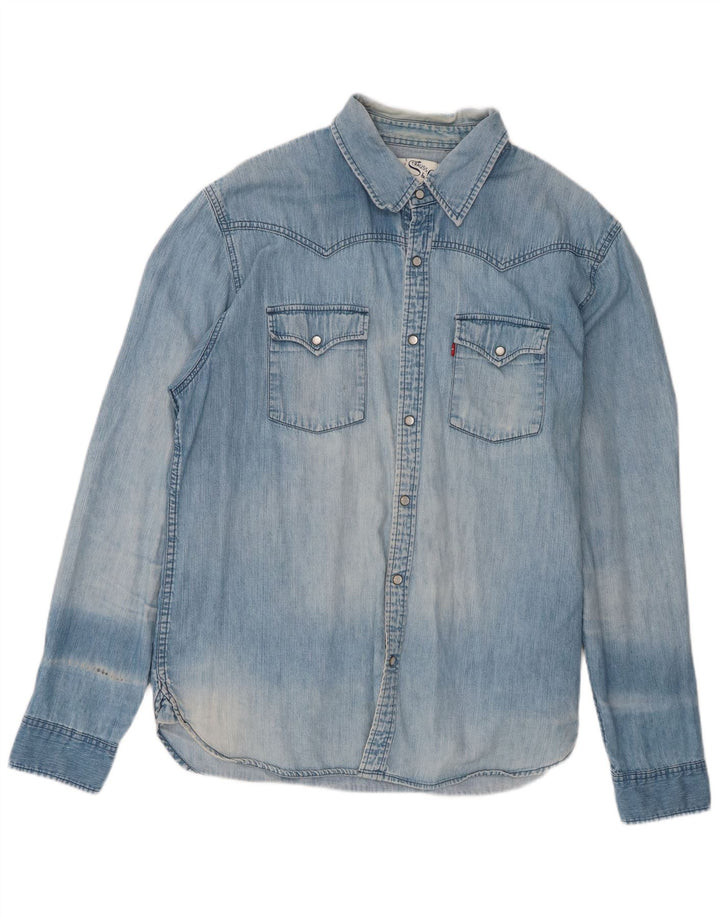 Camicia di jeans da uomo Levi's XL in cotone blu