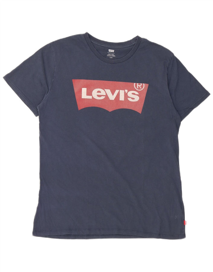 T-shirt grafica da uomo Levi's Top grande blu navy
