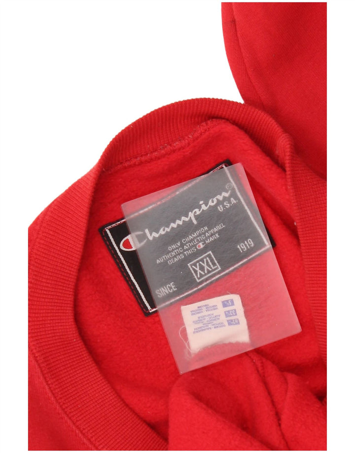 Champion Mens Graphic Sweatshirt Jumper 2XL Red Cotton