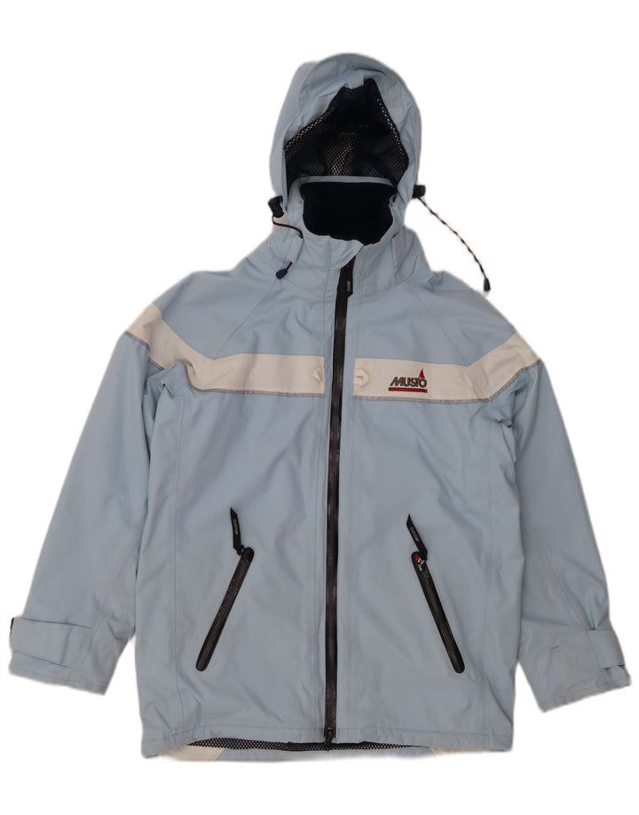MUSTO Womens Oversized Windbreaker Jacket UK 8 Small  Blue Colourblock