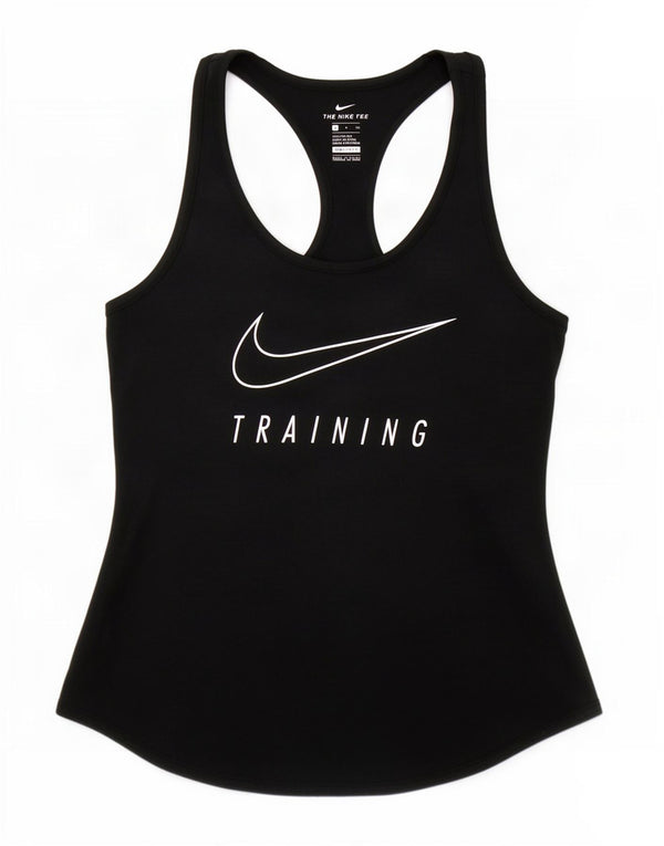 Canotta grafica Nike Dri Fit da donna UK 10 piccola in poliestere nero