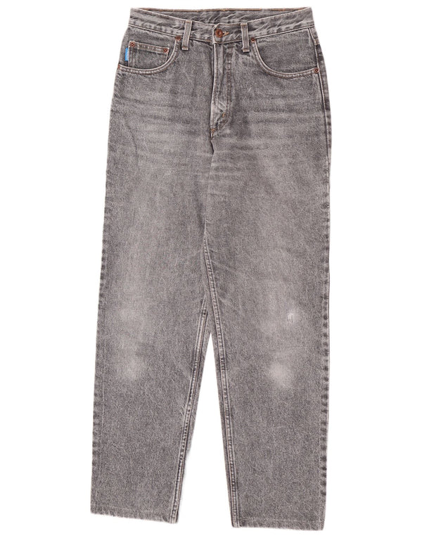 Carrera Mens Acid Wash Straight Jeans W30 L29 Γκρι βαμβακερό