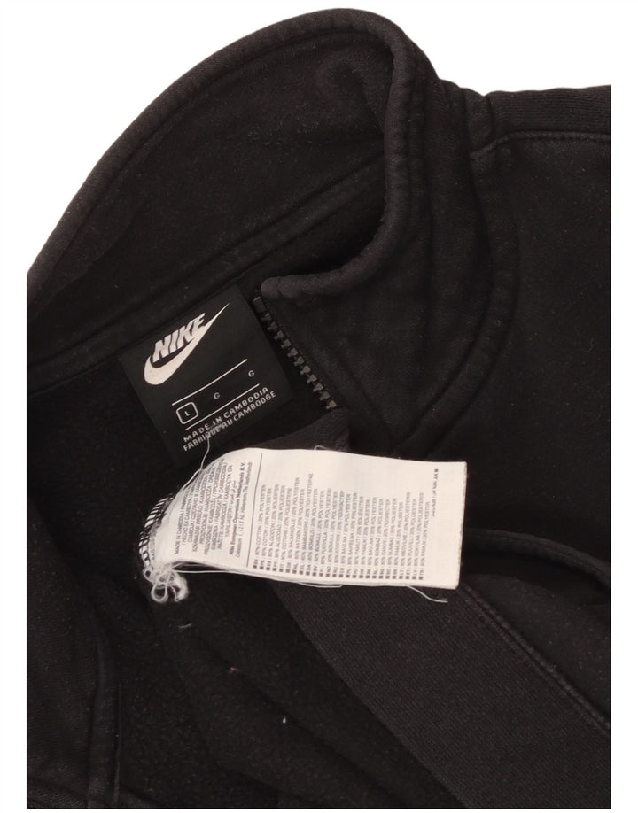 Nike Mens Tracksuit Top Jacket Large Black Cotton