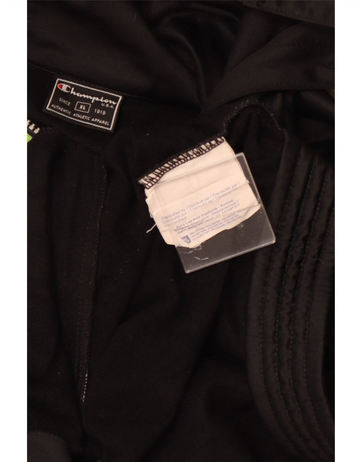 Giacca da tuta da uomo con cappuccio CHAMPION XL poliestere nero