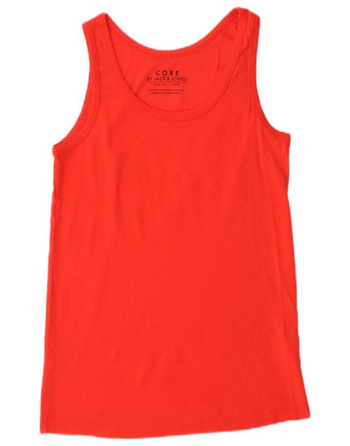Jack & Jones Mens Chaleco Top Grande Rojo Algodón