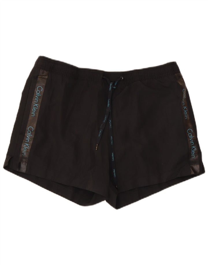 Calvin Klein Mens Graphic Swimming Shorts Medium Black Polyester