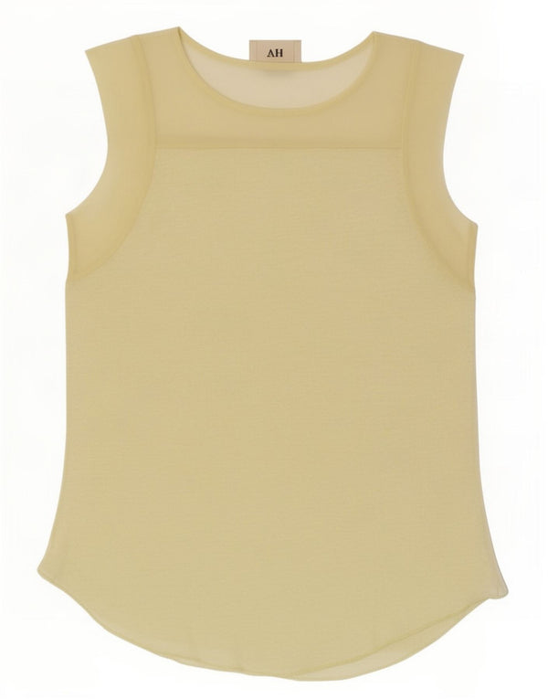 Canotta da donna Zara UK 10 piccola gialla screziata