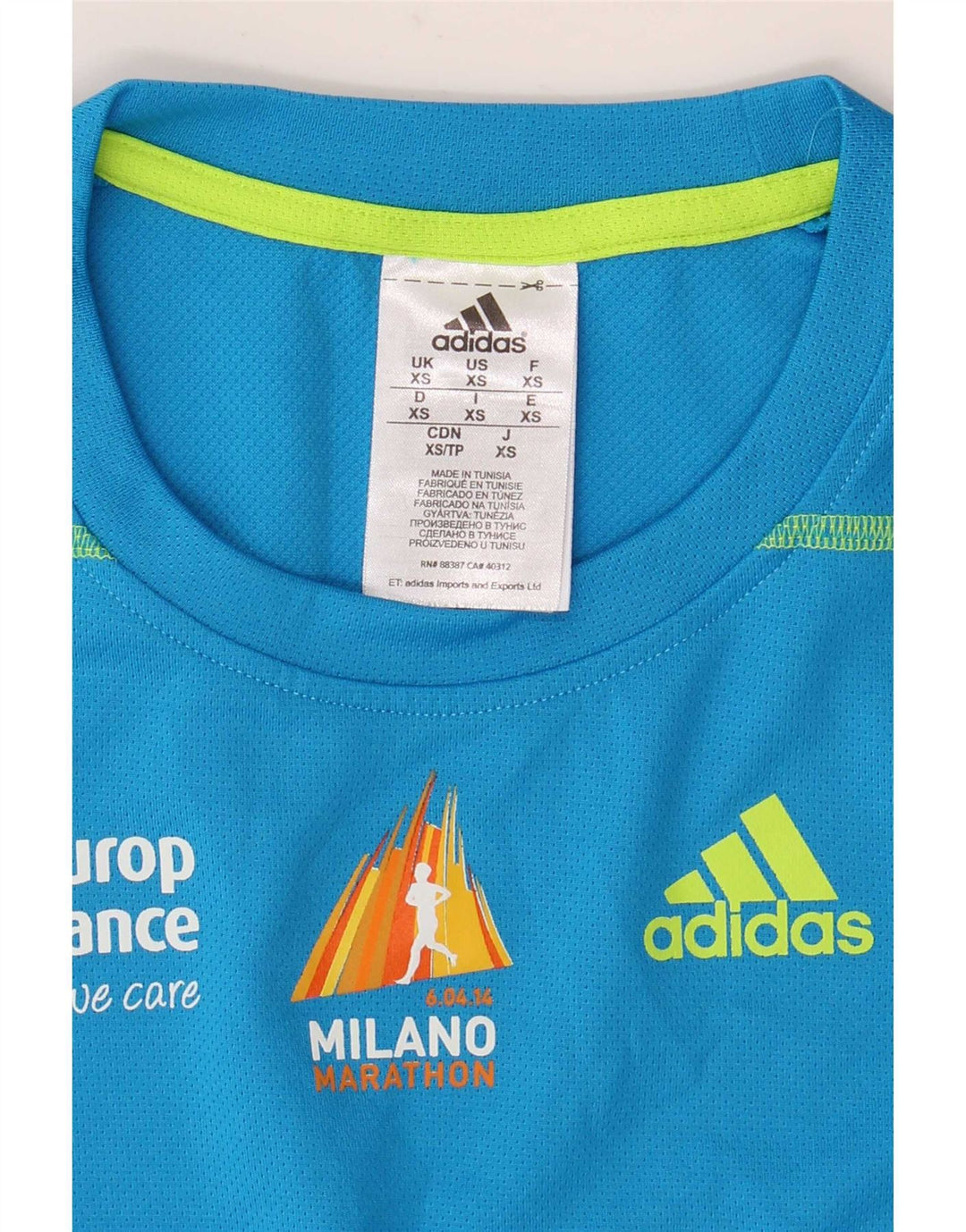 Adidas Mens Climalite Graphic T-Shirt Top XS Blue Polyester