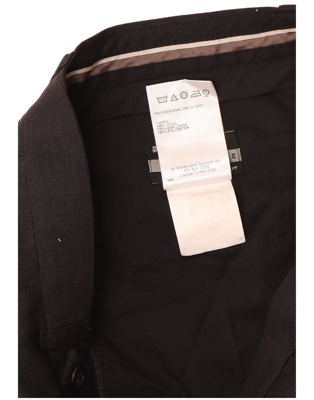 Marks & Spencer Mens Pegged Suit Trousers W32 L29 Brown Wool