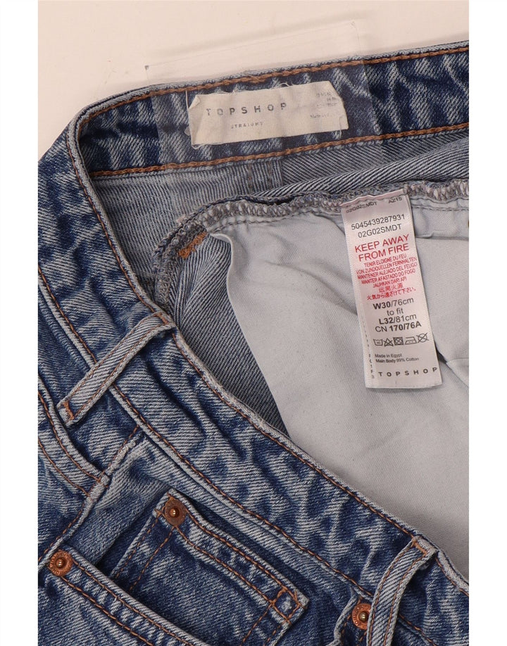 Blugi drepti pentru femei Topshop L30 L26 Poliester albastru