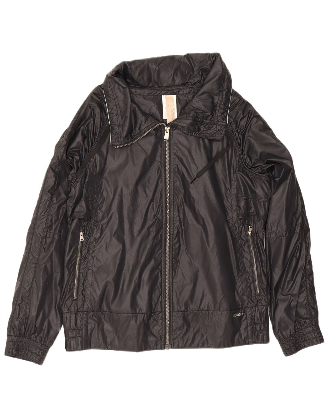 Reebok Herre Bomber Jacket UK 42 XL Sort Nylon