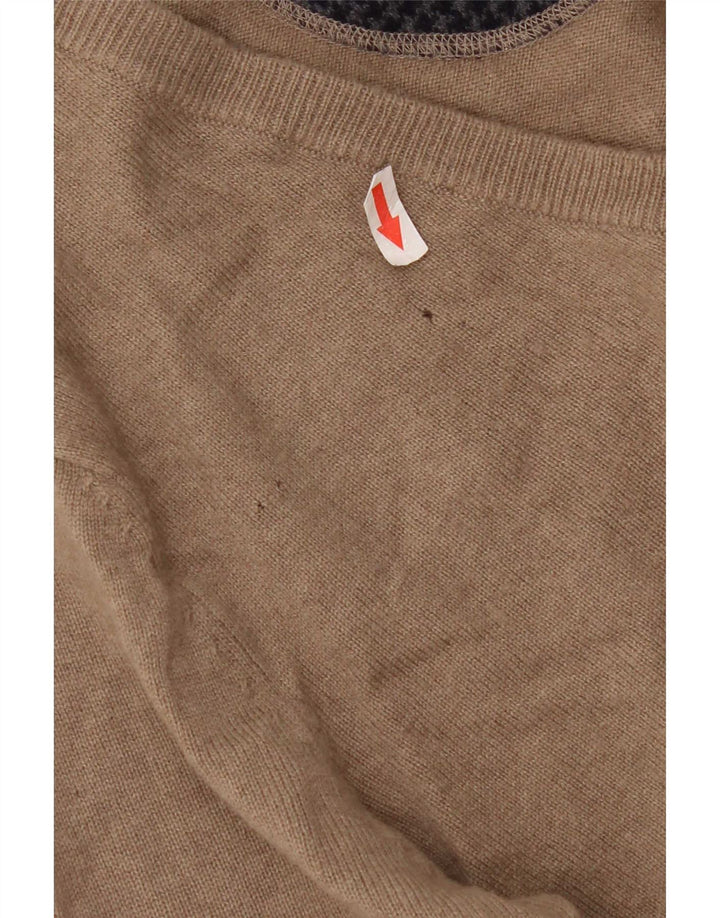 Boggi Jersey Con Cuello En V De Lana Beige Small Hombre