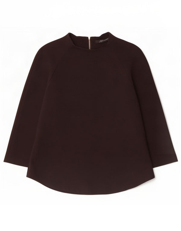 Zara Womens Top 3/4 Sleeve UK 14 Large Black