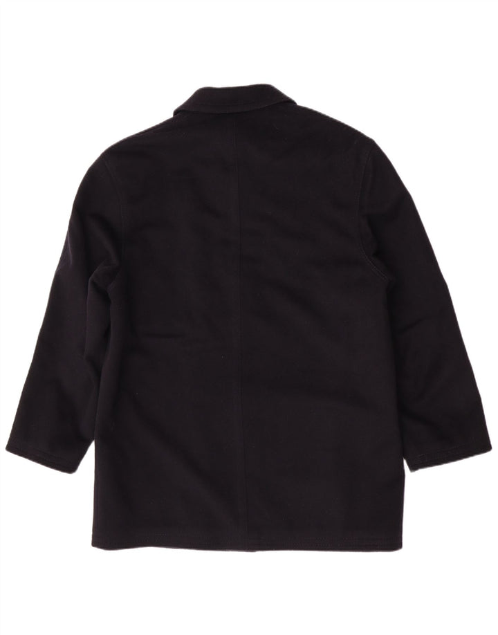 Rehbochloden Mens Overcoat IT 46 Small Navy Blue Wool