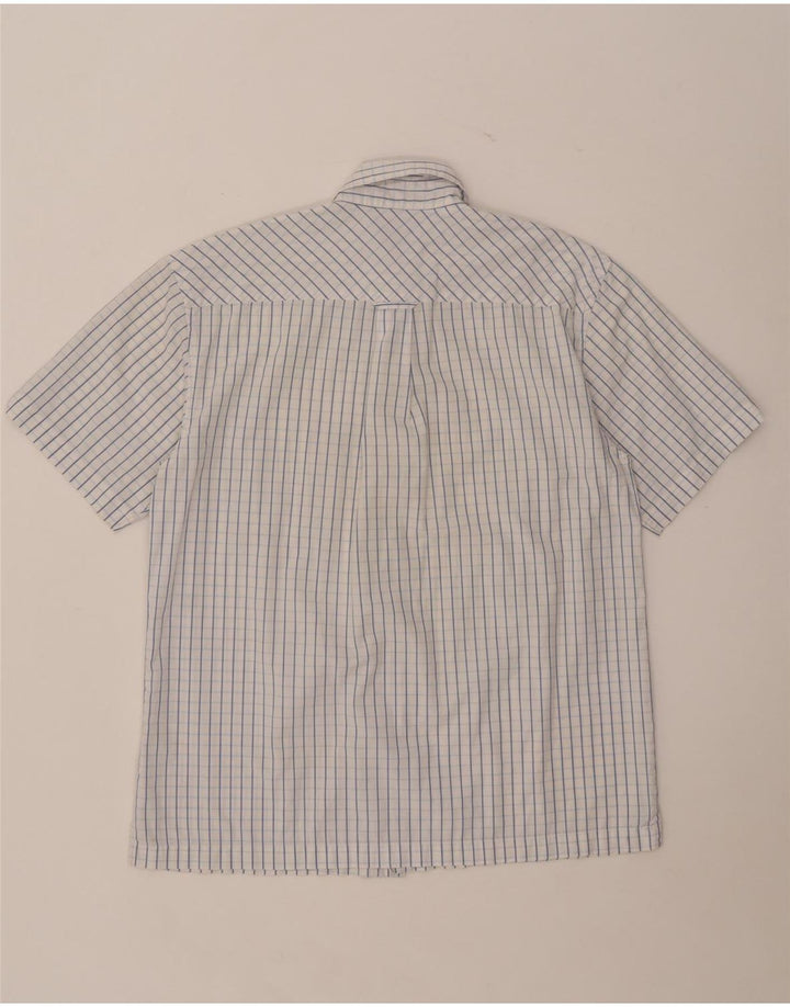 Ben Sherman Chemise à manches courtes pour homme en coton à carreaux bleu moyen