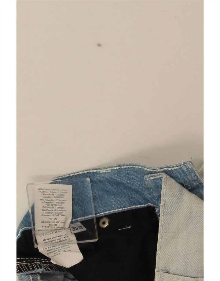 Jeans slim da uomo economici Monday W30 L32 cotone bianco