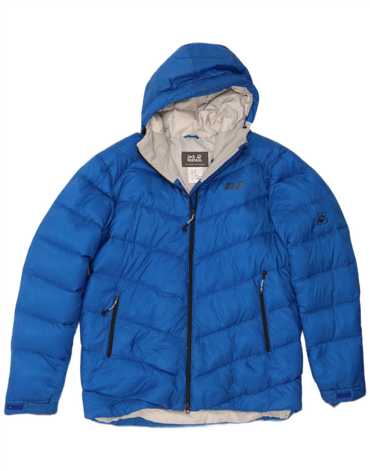 Jack Wolfskin Herre hættepolstret jakke UK 44/46 XL Blå Polyester