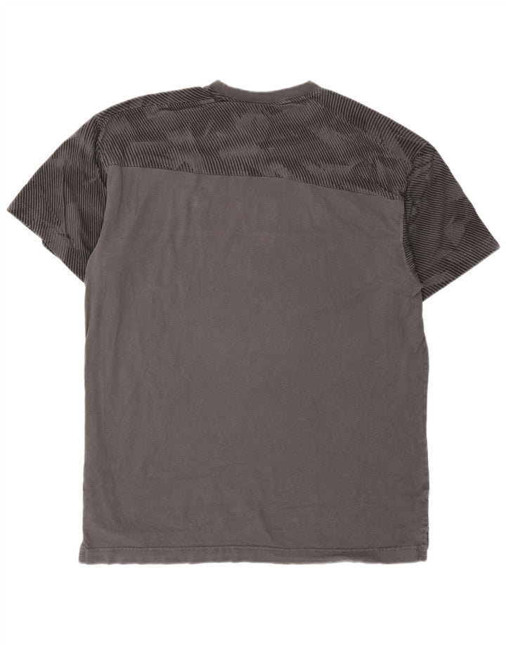 Puma Mens T-Shirt Top Large Grey Geometric Cotton