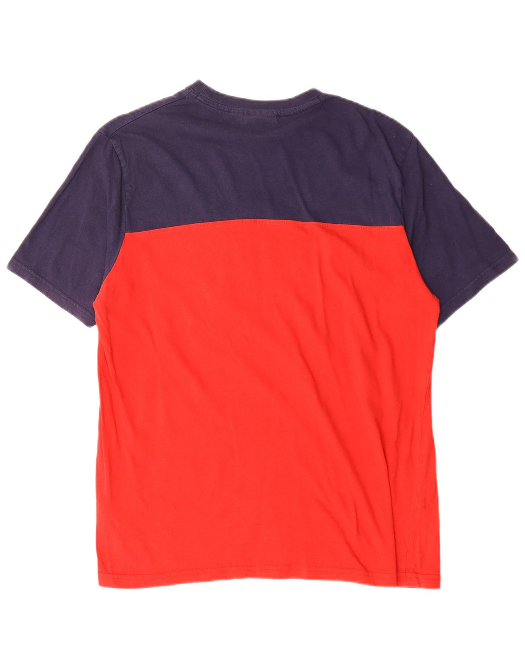 Fila Mens Graphic T-Shirt Top Medium Red Colourblock Cotton