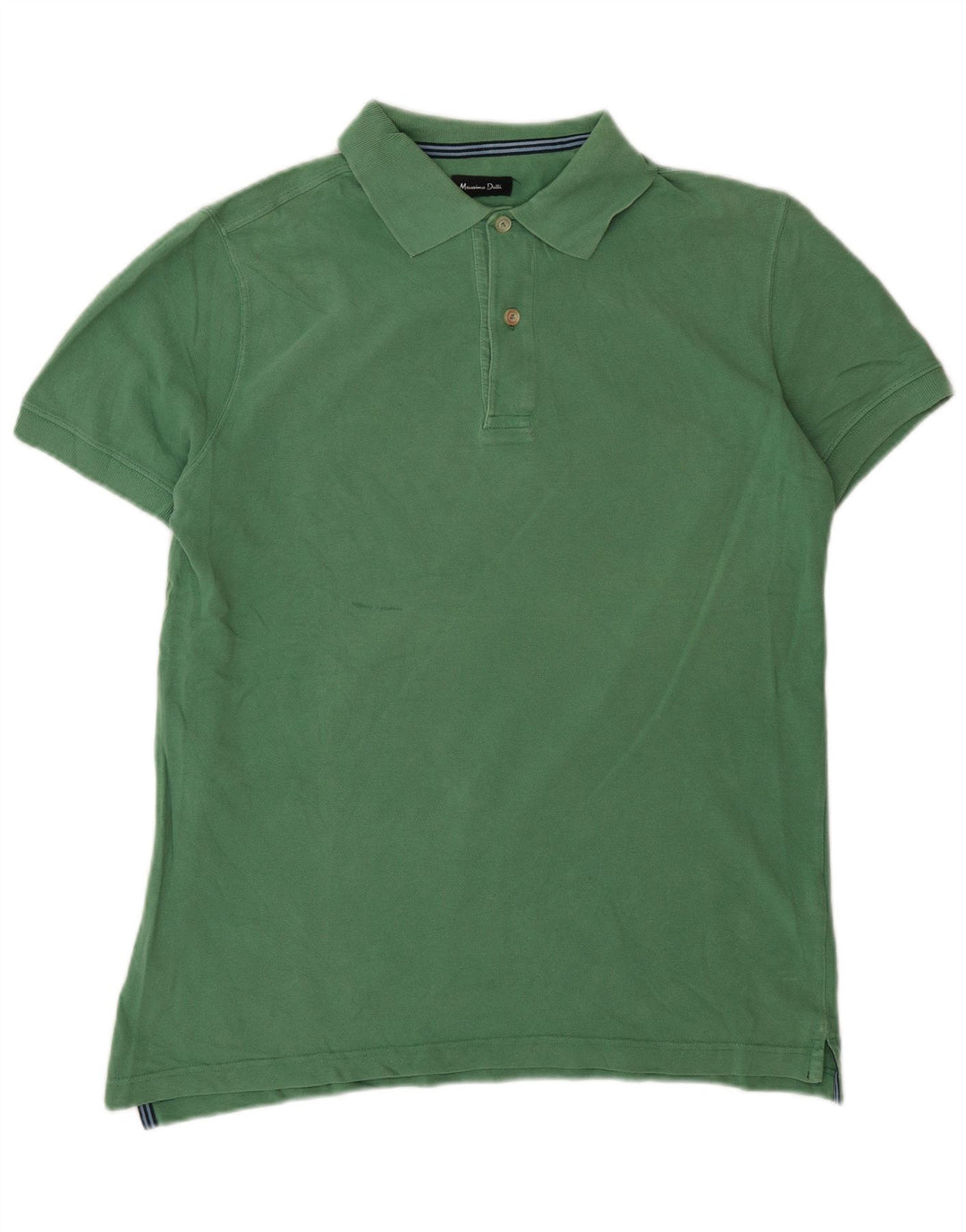Massimo Dutti Mens Polo Shirt Medium Green