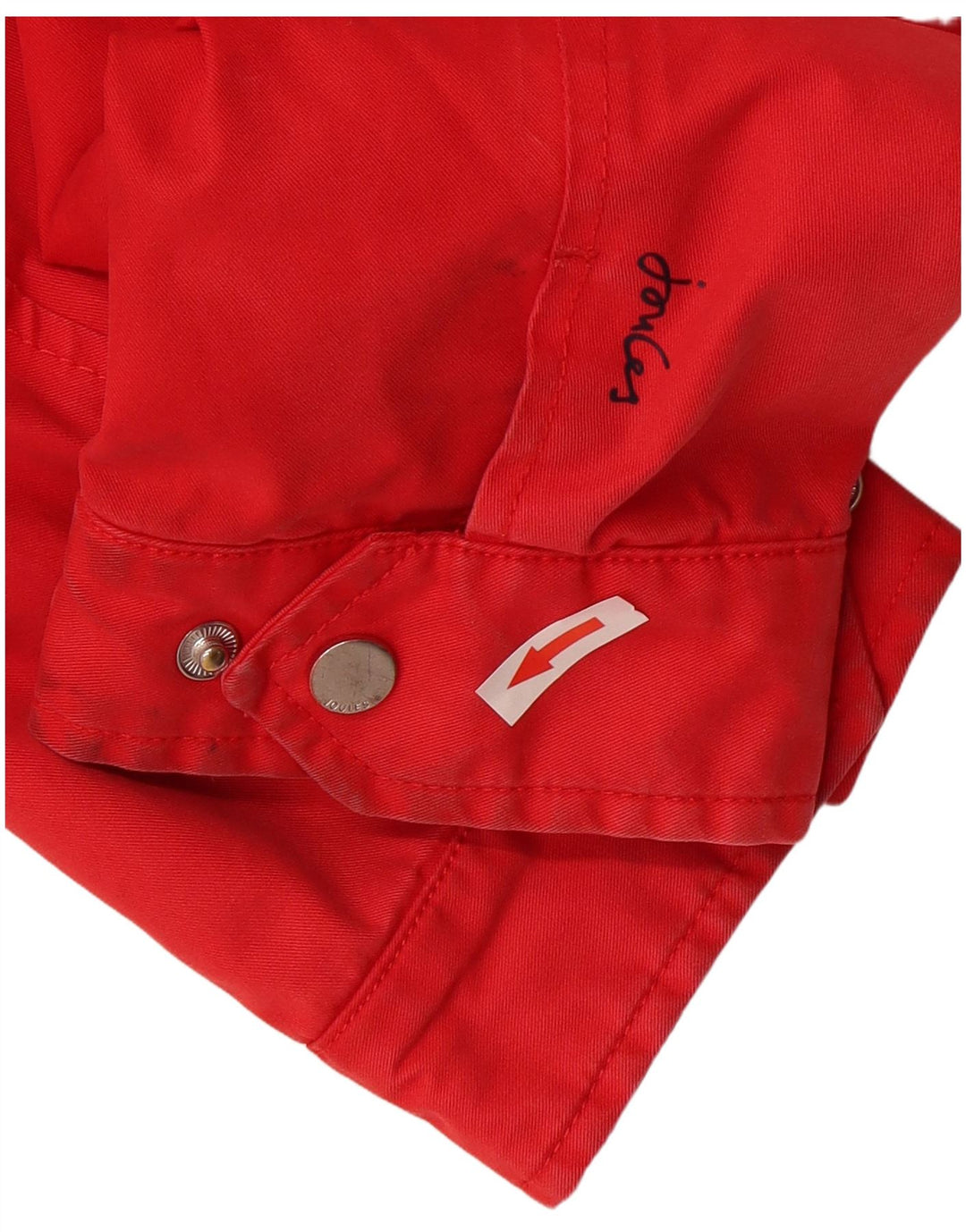 Joules Womens Oversized Waterproof Jacket UK 16 Large Red Polyester
